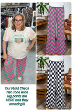 Load image into Gallery viewer, Go For It Check/Plaid Wide Leg Pants