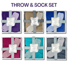 Load image into Gallery viewer, Plush Throw and Socks Gift Box Set