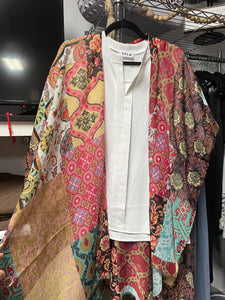 Boho Floral Patchwork Kimono