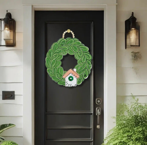 Door Hanger (Green Wreath)