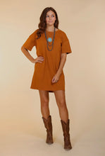 Load image into Gallery viewer, Rust T-Shirt Dress