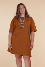 Load image into Gallery viewer, Rust T-Shirt Dress