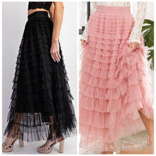 Load image into Gallery viewer, Cascading Tulle Maxi Skirt