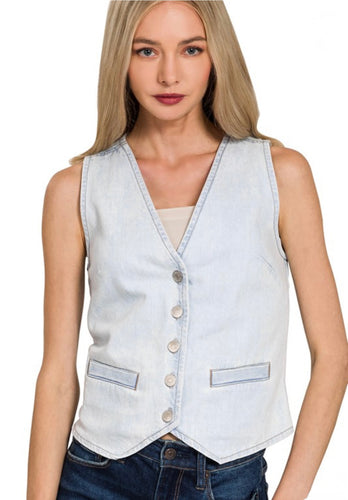 Wild West Light Denim Vest