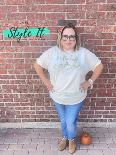 Hello Fall Shimmer Tee