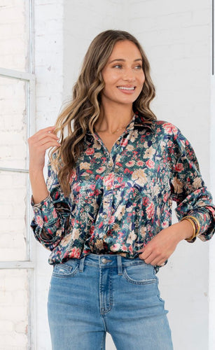 Holiday Floral Top
