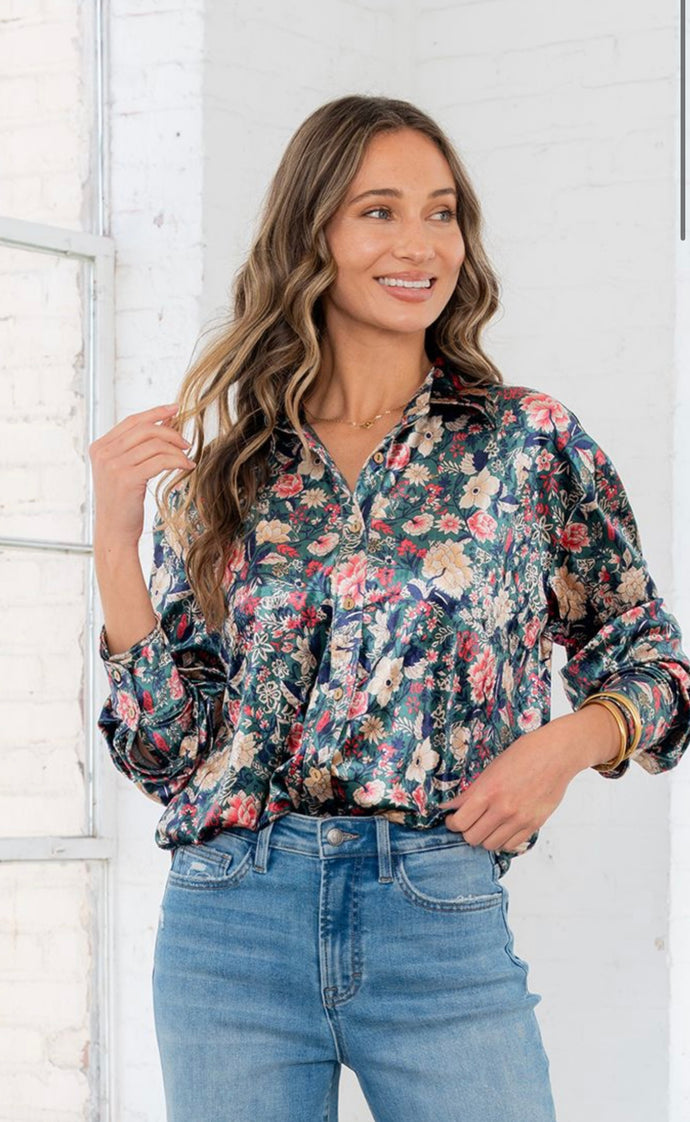 Holiday Floral Top