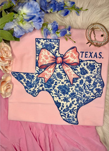 Texas Floral Bow Tee