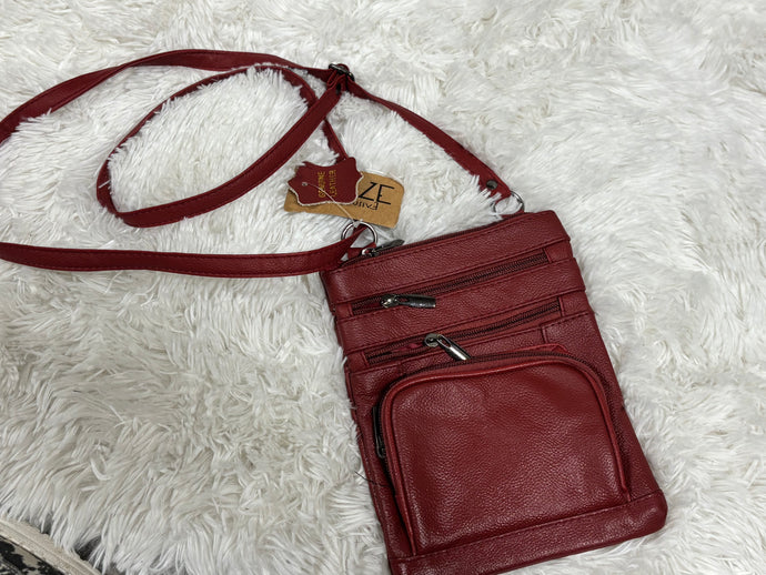 Red Leather CrossBody