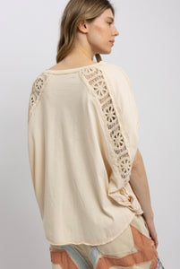 Beige Lace Comfort Top