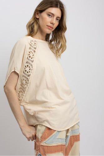 Beige Lace Comfort Top