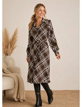 Load image into Gallery viewer, Plaid Ice Cream Midi Dress
