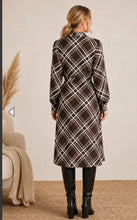 Load image into Gallery viewer, Plaid Ice Cream Midi Dress