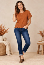 Load image into Gallery viewer, Cognac Laser Cut Tee