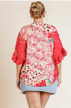 Load image into Gallery viewer, Lake View Multi Color V Neck Top