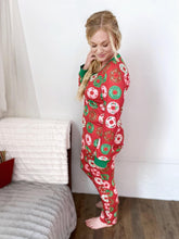 Load image into Gallery viewer, Holly Jolly Christmas Donut Pj Set