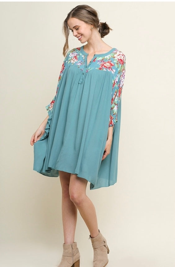 Seaside Dream Floral Print Dress/Tunic