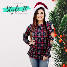 Load image into Gallery viewer, Cowboy Plaid Cutout Top