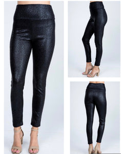 Black Faux Leather Leggings