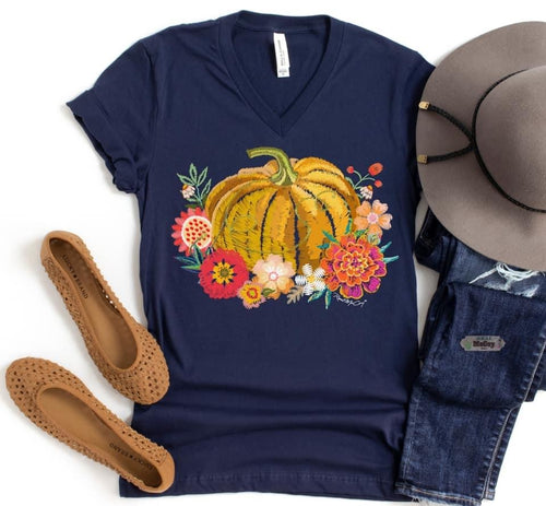 Fiesta Floral Pumpkin T