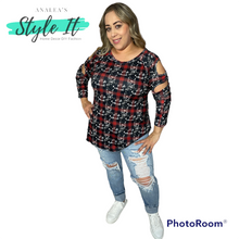 Load image into Gallery viewer, Cowboy Plaid Cutout Top